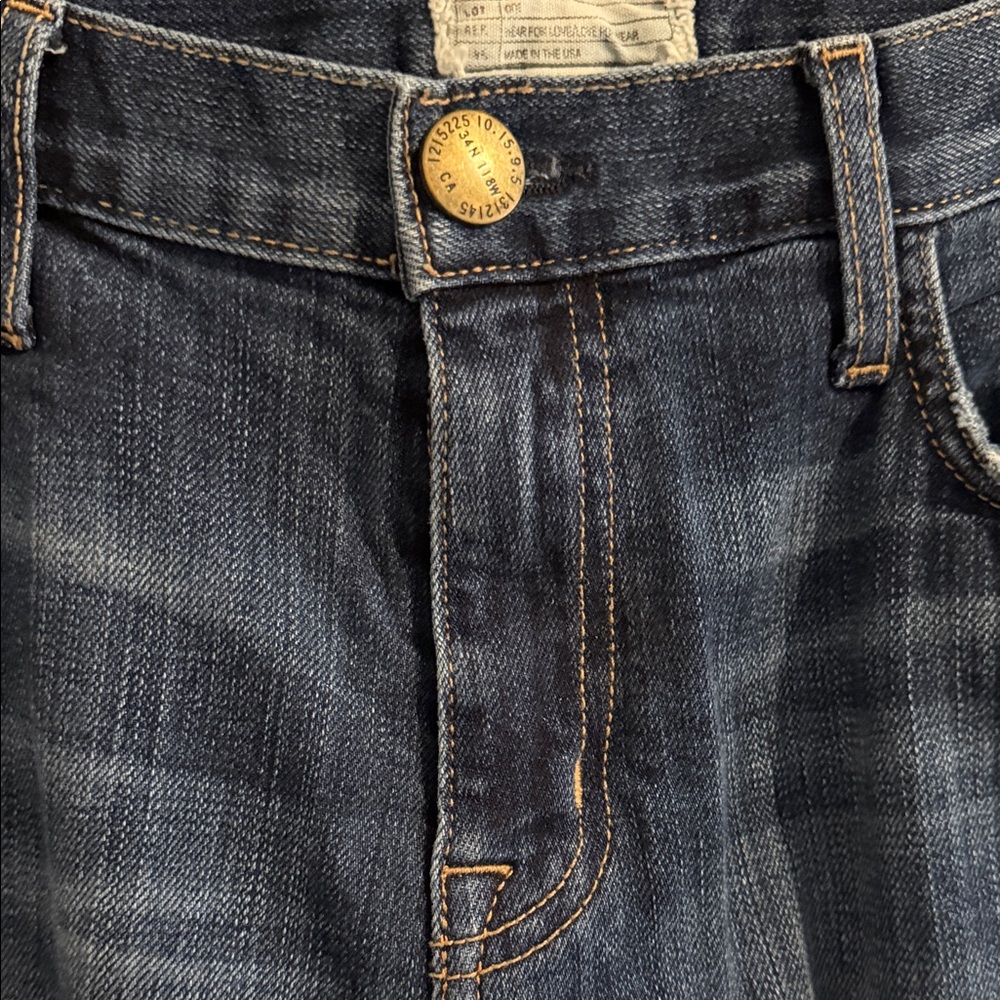 Current/Elliott The Boyfriend Dark Blue Straight Jeans Woman 27 - Picture 4 of 10